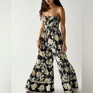 NWT Free People Little Of Your Love Jumpsuit in Moonless Combo
